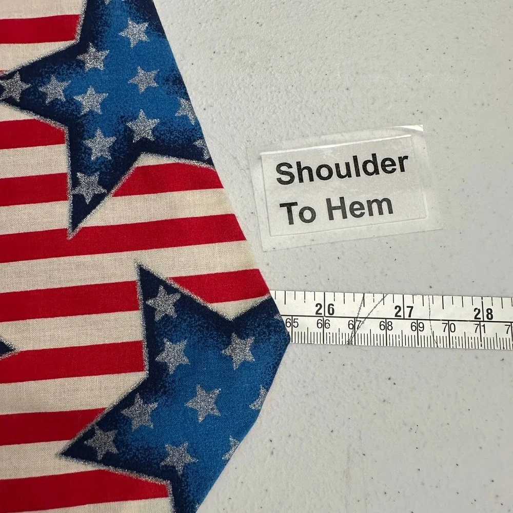 Womens Handmade Patriotic Vest Size‎ XL Americana 4th of July Memorial USA